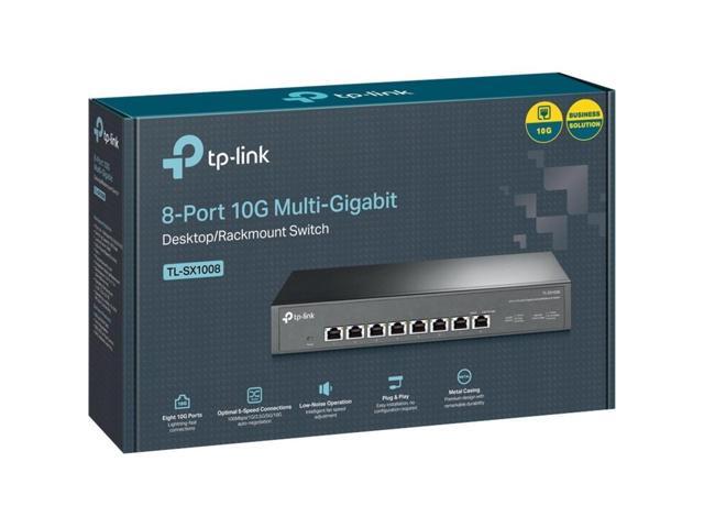TP-Link TL-SX1008 8 Port 10G/Multi-Gig Unmanaged Ethernet Switch