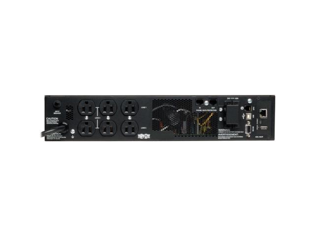 TRIPP LITE SU1000RTXLCD2UN Double-Conversion UPS - 6 Outlets, Extended Run, WEBCARDLX, LCD, USB, DB9, 2U Rack/Tower