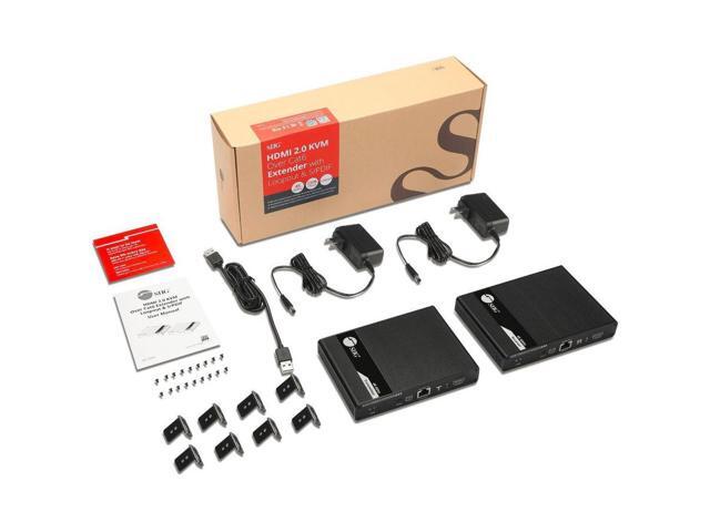 SIIG HDMI 2.0 KVM Over Cat6 Extender with Loopout & S/PDIF - 1 Computer(s) - 1 Local User(s) - 229.66 ft Range - 4K - 2 x Network (RJ-45) - 3 x USB...