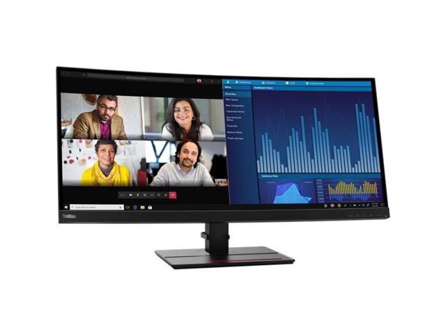 Lenovo ThinkVision P34W-20 34' UW-QHD Curved Screen WLED LCD Monitor - 21:9 - Raven Black - 34' Class - In-plane Switching (IPS) Technology - 3440.
