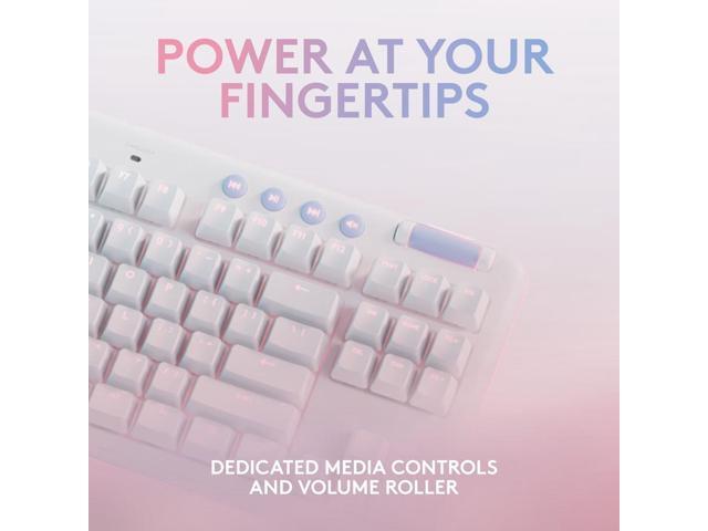 Logitech - G713 Aurora Collection TKL Wired Mechanical Linear Switch Gaming Keyboard for PC/Mac with Palm Rest Included - White Mist - image 6