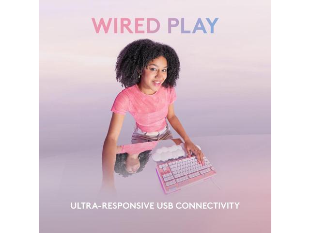 Logitech - G713 Aurora Collection TKL Wired Mechanical Linear Switch Gaming Keyboard for PC/Mac with Palm Rest Included - White Mist - image 7