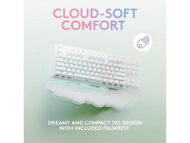 Logitech - G715 Aurora Collection TKL Wireless Mechanical Tactile Switch Gaming Keyboard for PC/Mac with Palm Rest Included - White Mist - image 4