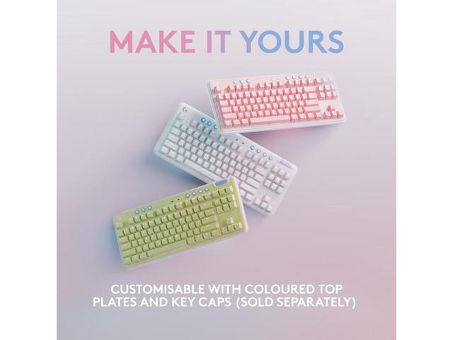 Logitech - G715 Aurora Collection TKL Wireless Mechanical Tactile Switch Gaming Keyboard for PC/Mac with Palm Rest Included - White Mist - image 5