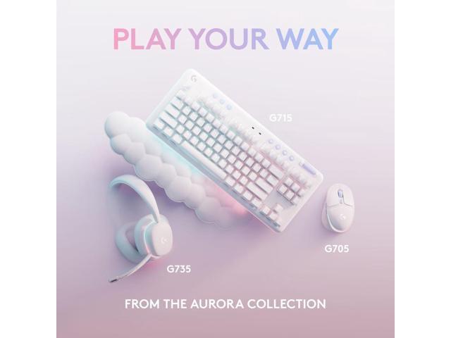 Logitech - G705 Aurora Collection Wireless Optical Gaming Mouse with Customizable LIGHTSYNC RGB Lighting - Wireless - White Mist - image 4