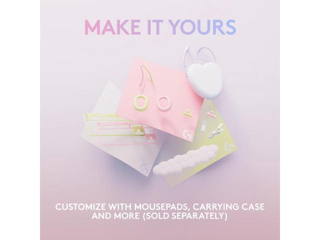 Logitech - G705 Aurora Collection Wireless Optical Gaming Mouse with Customizable LIGHTSYNC RGB Lighting - Wireless - White Mist - image 5