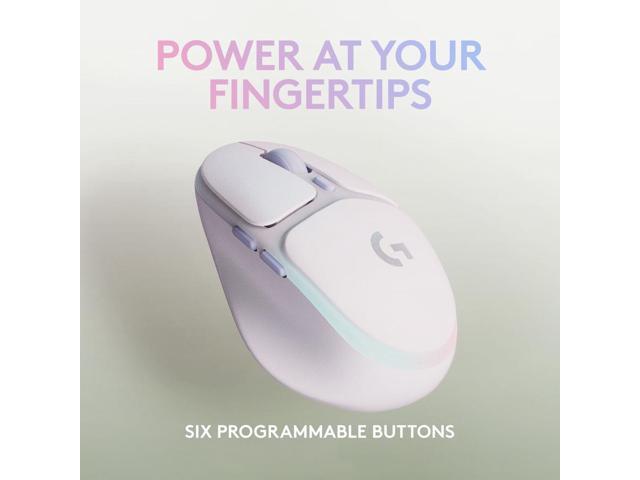 Logitech - G705 Aurora Collection Wireless Optical Gaming Mouse with Customizable LIGHTSYNC RGB Lighting - Wireless - White Mist - image 7