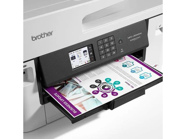 Brother - MFC-J5340DW Wireless All-in-One Business Inkjet Printer with Ledger Printing up to 11”x17” - White/Gray - image 5