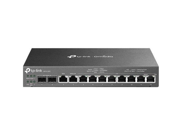 TP-Link ER7212PC Omada Gigabit VPN Router with PoE+ Ports and Controller Ability Limited Lifetime Warranty