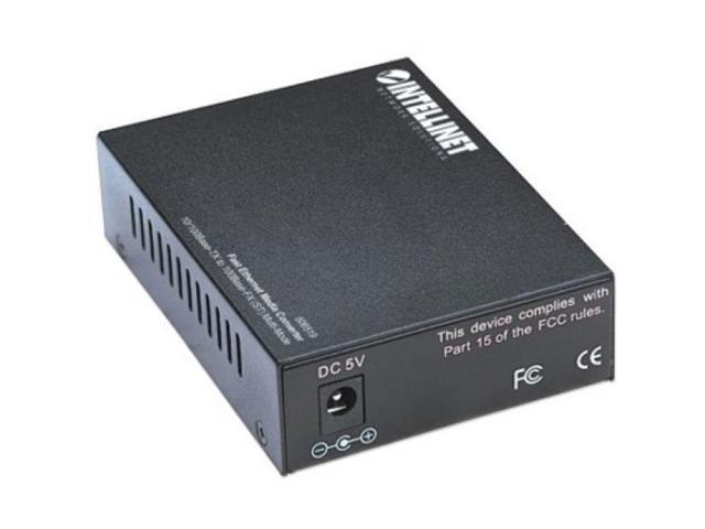 Intellinet Fast Ethernet Media Converter, 10/100Base-TX to 100Base-FX (ST) Multi-Mode, 2 km (1.24 mi)