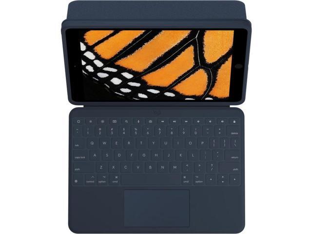 Logitech Rugged Combo 3 Rugged Keyboard/Cover Case Apple iPad (8th Generation), iPad (7th Generation) Tablet - Blue - Pry Resistant, Drop...