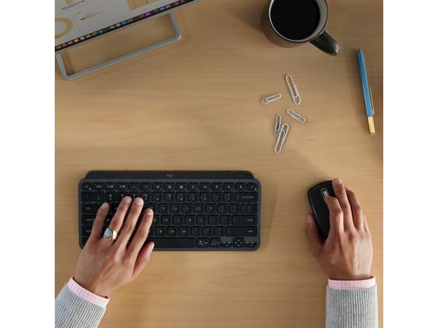 Logitech MX Anywhere 3S for Business - Wireless Mouse - Darkfield - Wireless - Bluetooth - Rechargeable - Graphite - USB Type C - 1000 dpi - 6...