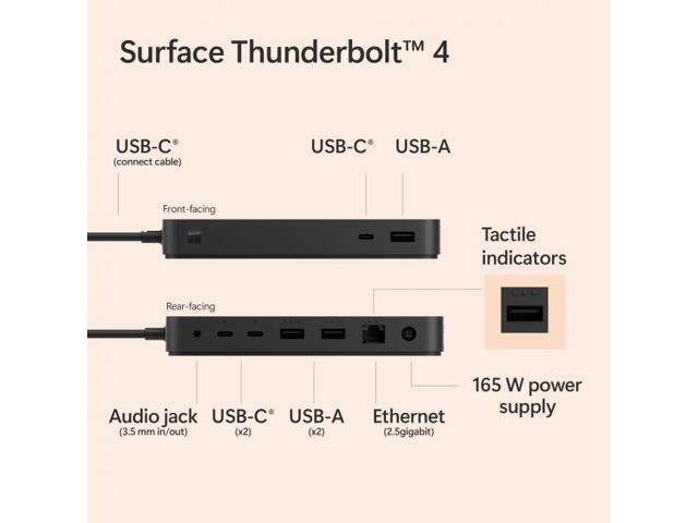 Microsoft - Surface Thunderbolt 4 Dock - Black - image 12
