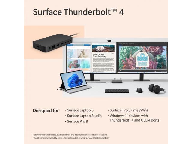 Microsoft - Surface Thunderbolt 4 Dock - Black - image 11