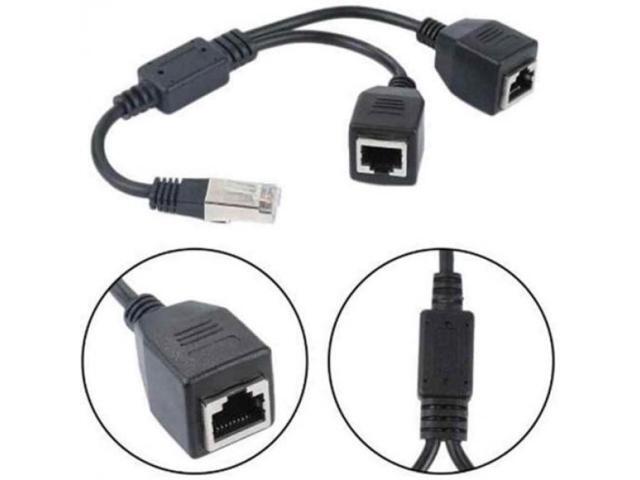 4XEM 2-to-1 RJ45 Splitter Cable Adapter F/M- CAT5E 4XCAT5ESPLITTER - image 5