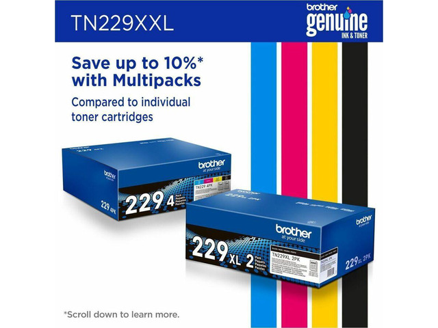 Brother Genuine TN229XXLY Super High-yield Yellow Toner Cartridge