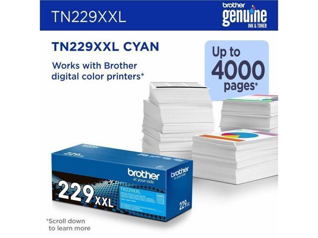 Brother Genuine TN229XXLC Super High-yield Cyan Toner Cartridge