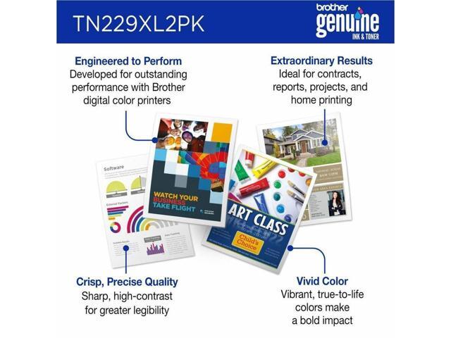 Brother Genuine TN229XL2PK High-yield Black Toner Cartridge Twin-Pack