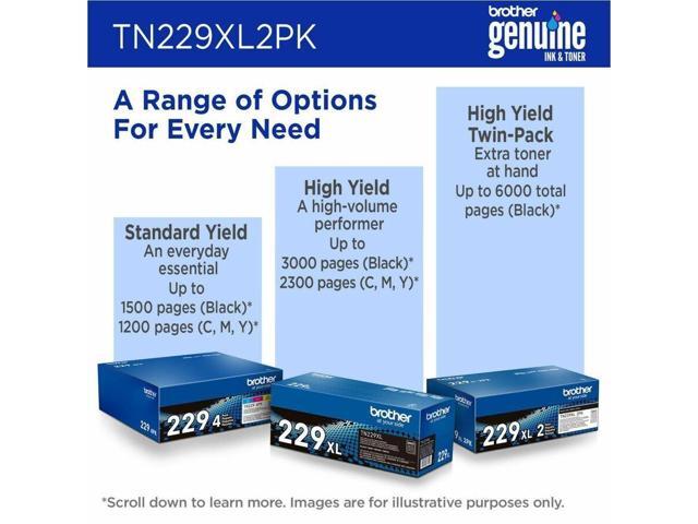 Brother Genuine TN229XL2PK High-yield Black Toner Cartridge Twin-Pack