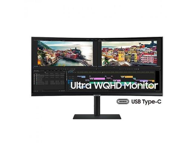 Samsung - 34" ViewFinity S65UC Ultra-WQHD AMD FreeSync Curved Monitor (DisplayPort, HDMI, USB-C) - Black - image 4