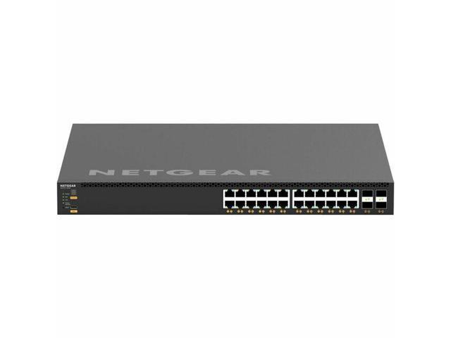 NETGEAR 24x10G/Multi-Gig PoE+ (576W base, up to 720W) and 4xSFP28 25G XSM4328CV