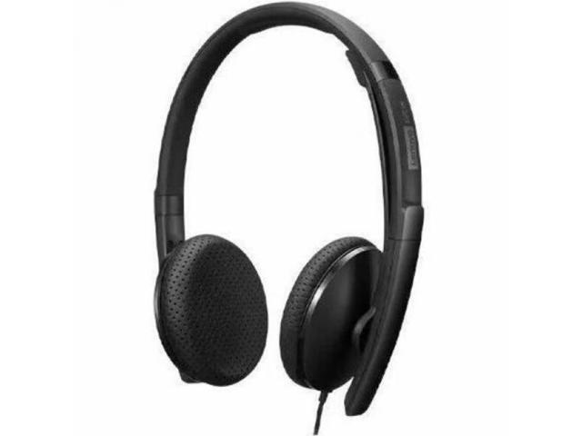 Lenovo Wired VoIP Headset (UC) - Stereo - USB Type C - Wired - 2.2 Kilo Ohm - 20 Hz - 20 kHz - On-ear, Over-the-head - Binaural - Supra-aural -...