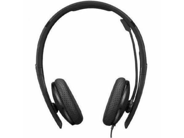 Lenovo Wired VoIP Headset (UC) - Stereo - USB Type C - Wired - 2.2 Kilo Ohm - 20 Hz - 20 kHz - On-ear, Over-the-head - Binaural - Supra-aural -...