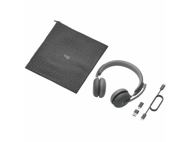 Logitech - Zone Wireless Bluetooth Over-the-Ear 2 Headset Teams Version with Receiver - Graphite - image 4