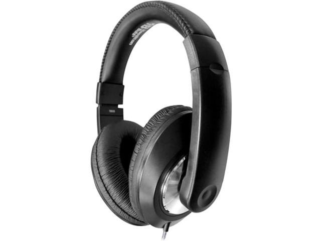 HamiltonBuhl ST1BKU Smart-Trek Deluxe Stereo Headphones with In-Line Volume Control and USB Plug - Black