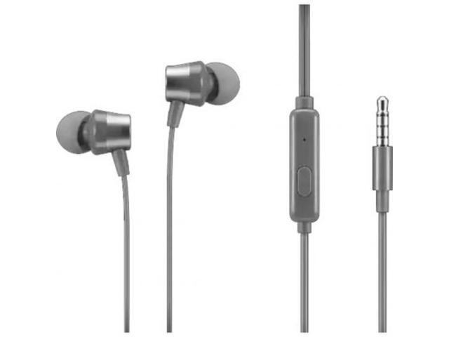 lenovo - 110 analog in-ear headphones - in-line microphone - 3.5mm connectivity - play & pause button - 3 sizes of ear tips included,grey