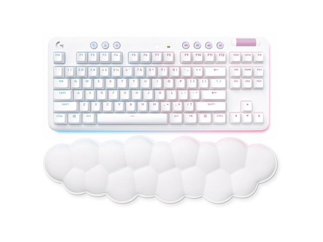 Logitech - G715 Aurora Collection TKL Wireless Mechanical Linear Switch Gaming Keyboard for PC/Mac with Palm Rest Included - White Mist - image 5