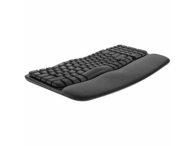 Logitech - Wave Keys For Business Ergonomic Wireless Scissor Tactile Switch Keyboard with Cushioned Palm Rest - Graphite - image 4