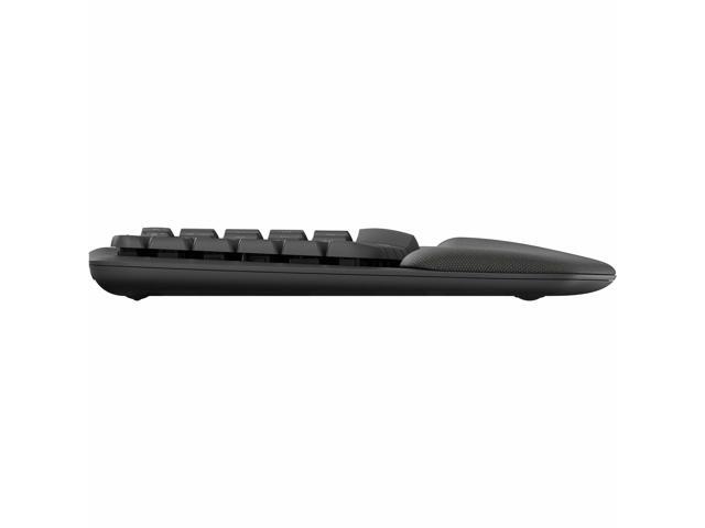Logitech - Wave Keys For Business Ergonomic Wireless Scissor Tactile Switch Keyboard with Cushioned Palm Rest - Graphite - image 7