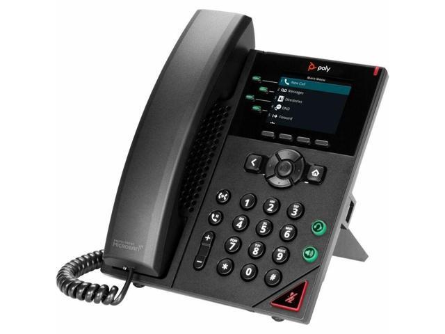 HP Poly VVX 250 4-Line IP Corded Phone and PoE-Enabled 89B62AA#AC3