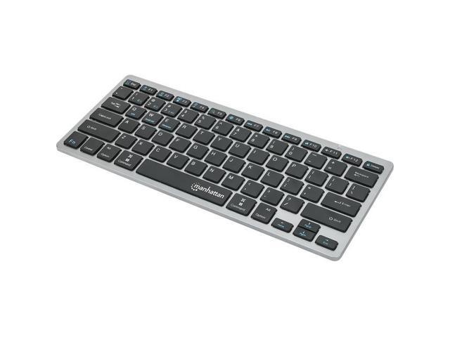 manhattan small bluetooth wireless keyboard - dual modes of 2.4g + bluetooth 4.2 - connects up to 3 devices - slim mini size - for tablet, mac,...