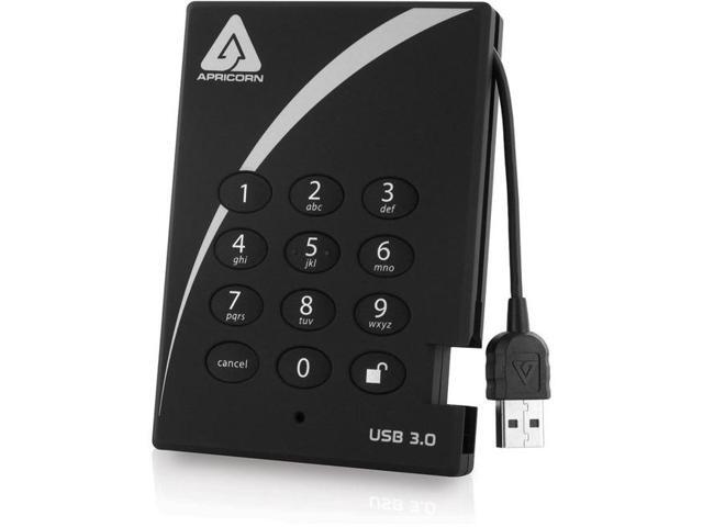 Apricorn Aegis Padlock A25-3PL256-S2000 2TB USB 3.0 External Solid State Drive