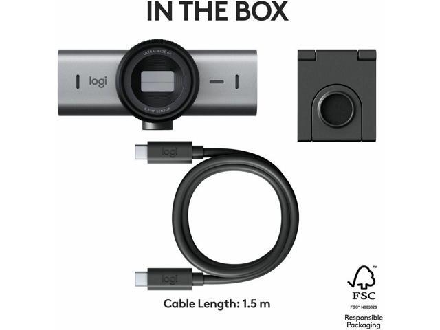 Logitech - MX Brio 705 4K Webcam with AI-powered Image Enhancement - Graphite - image 4