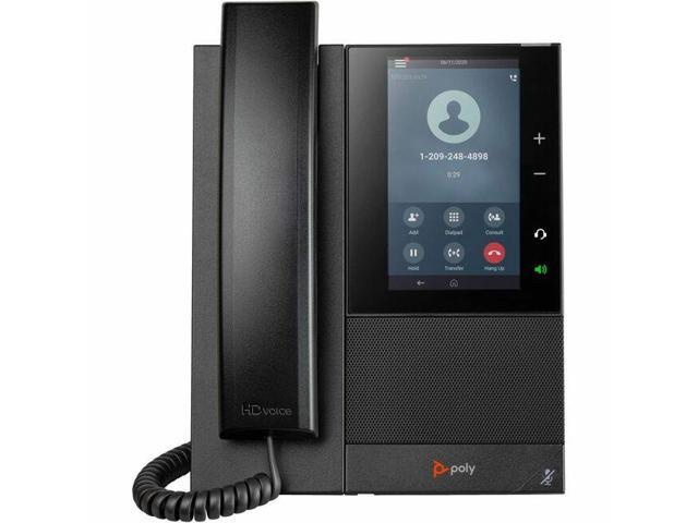 HP Poly CCX 505 IP Phone Wi-Fi, Bluetooth Desktop Wall Mountable Black 84C16AA#ABA