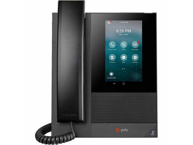 HP Poly CCX 400 IP Phone Corded Desktop Wall Mountable VoIP 2x Network RJ-45 PoE Ports Model 849A1AA#AC3