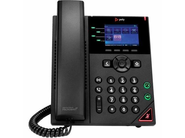HP Poly OBi VVX 250 IP Phone Corded Corded Desktop Wall Mountable Black Model 89K69AA#ABA