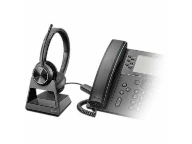 Poly Savi 7300 Office 7320 Headset - Stereo - Wireless - DECT 6.0 - 590 ft - 20 Hz - 20 kHz - Over-the-head - Binaural - Ear-cup - Noise Cancelling...