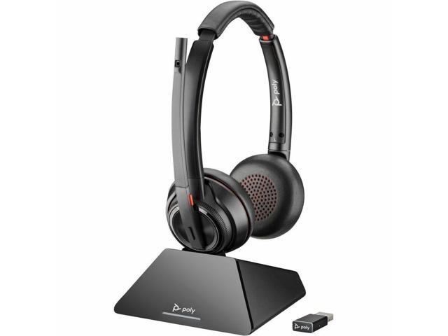 Poly Savi 8220 Office Stereo DECT 1920-1930 MHz Headset - Microsoft Teams Certification - Stereo - Wireless - DECT - 590 ft - 32 Ohm - 20 Hz - 20...