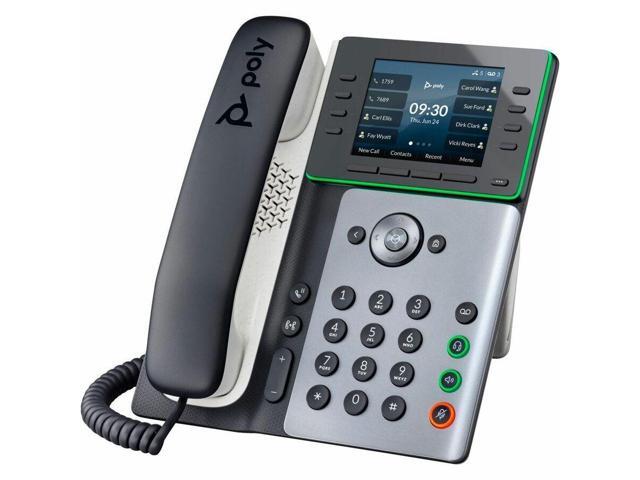 HP Poly Edge E300 IP Phone Corded Corded Desktop Black TAA Compliant Model 89B51AA#ABA