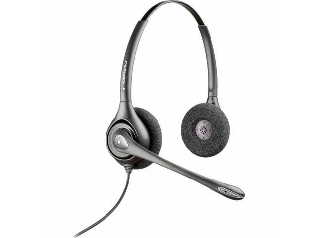 HP Poly SupraPlus H261N Stereo Binaural Wired On-ear Headset +Pouch TAA (7S444AA) Black