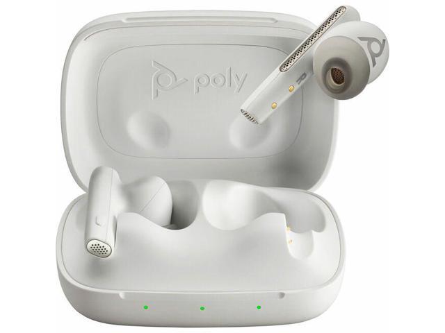 Poly Voyager Free 60 UC White Sand Earbuds +BT700 USB-C Adapter +Basic Charge Case - Siri, Google Assistant - Stereo - True Wireless - Bluetooth -...