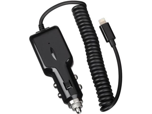 4XEM 8 Pin Lightning Car Charger Black for iPod/iPhone/iPad 4X8PINCHRGBK