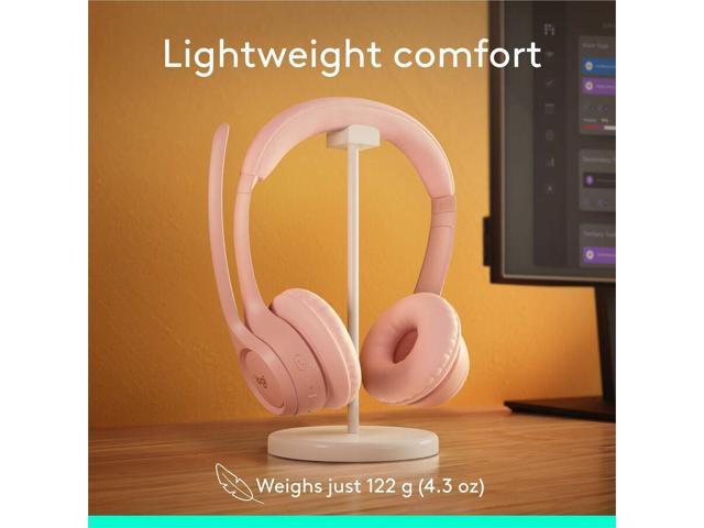 Logitech - Zone 300 Wireless Bluetooth On-ear Headset With Noise-Canceling Microphone - Rose - image 5