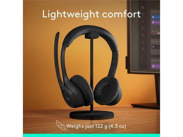 Logitech - Zone 300 Wireless Bluetooth On-ear Headset With Noise-Canceling Microphone - Black - image 4