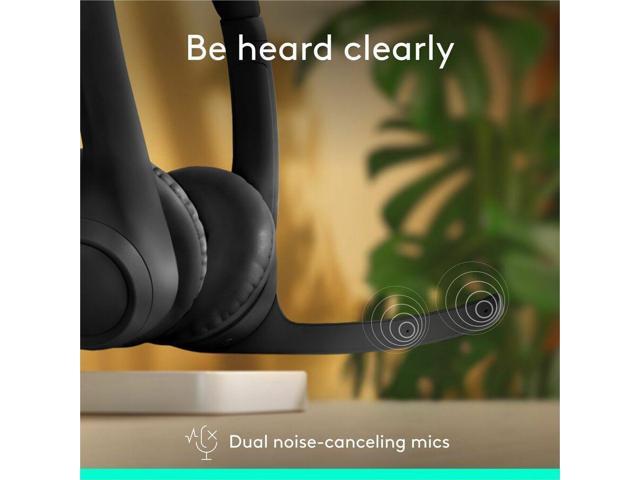Logitech - Zone 300 Wireless Bluetooth On-ear Headset With Noise-Canceling Microphone - Black - image 6