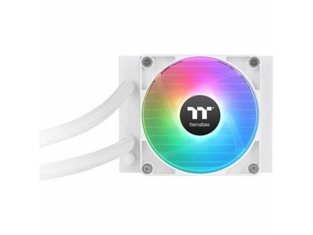 Thermaltake - TH120 V2 ARGB Sync 120mm AIO Liquid Cooler (1x 120mm ARGB PWM Fans) with Mirror Rotating Cap Design - White - image 4